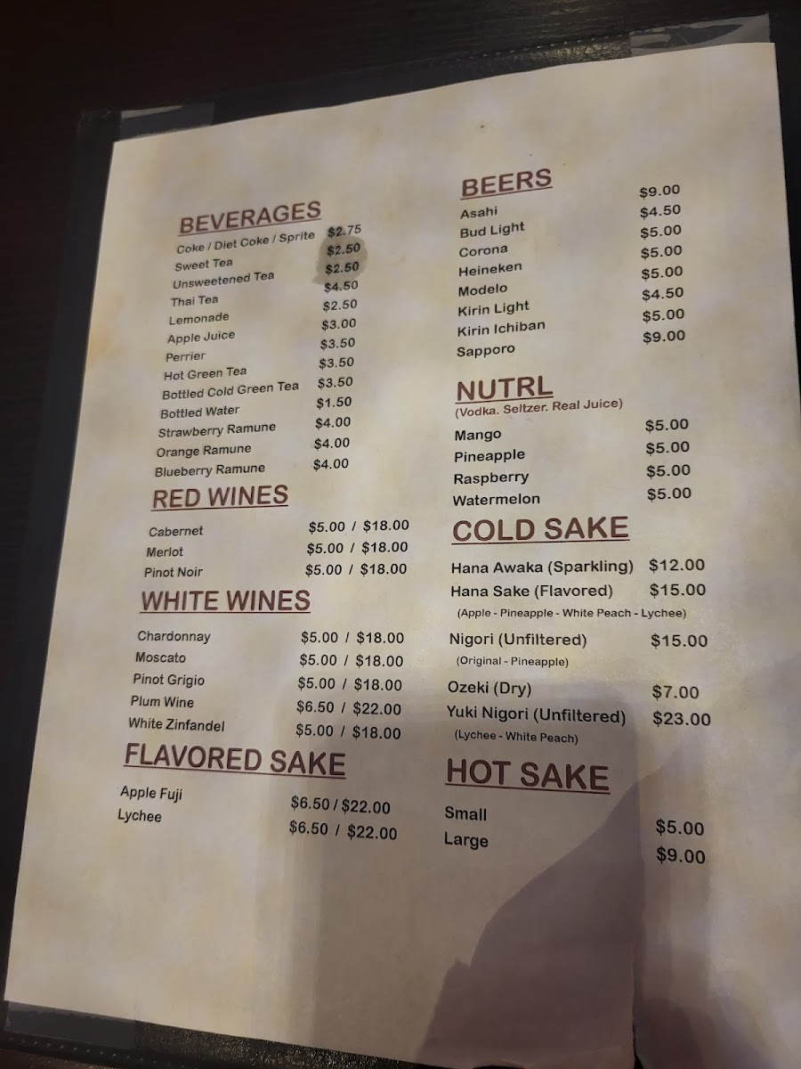 Origami Sushi Menu - Image 4